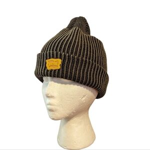 ICECREAM Dipped‎ Knit Beanie Hat Revolve Ribbed Green Black Unisex